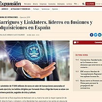 Garrigues y Linklaters, lderes en fusiones y adquisiciones en Espaa
